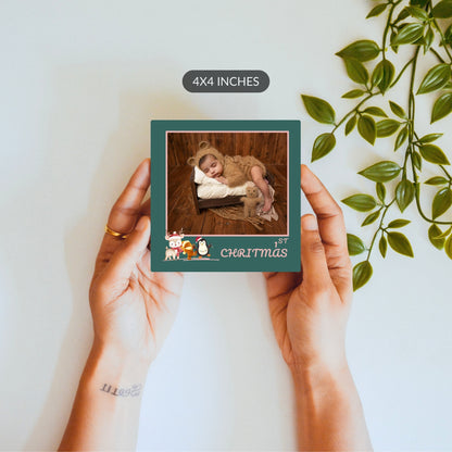 Hand held 1st Christmas ceramic tile