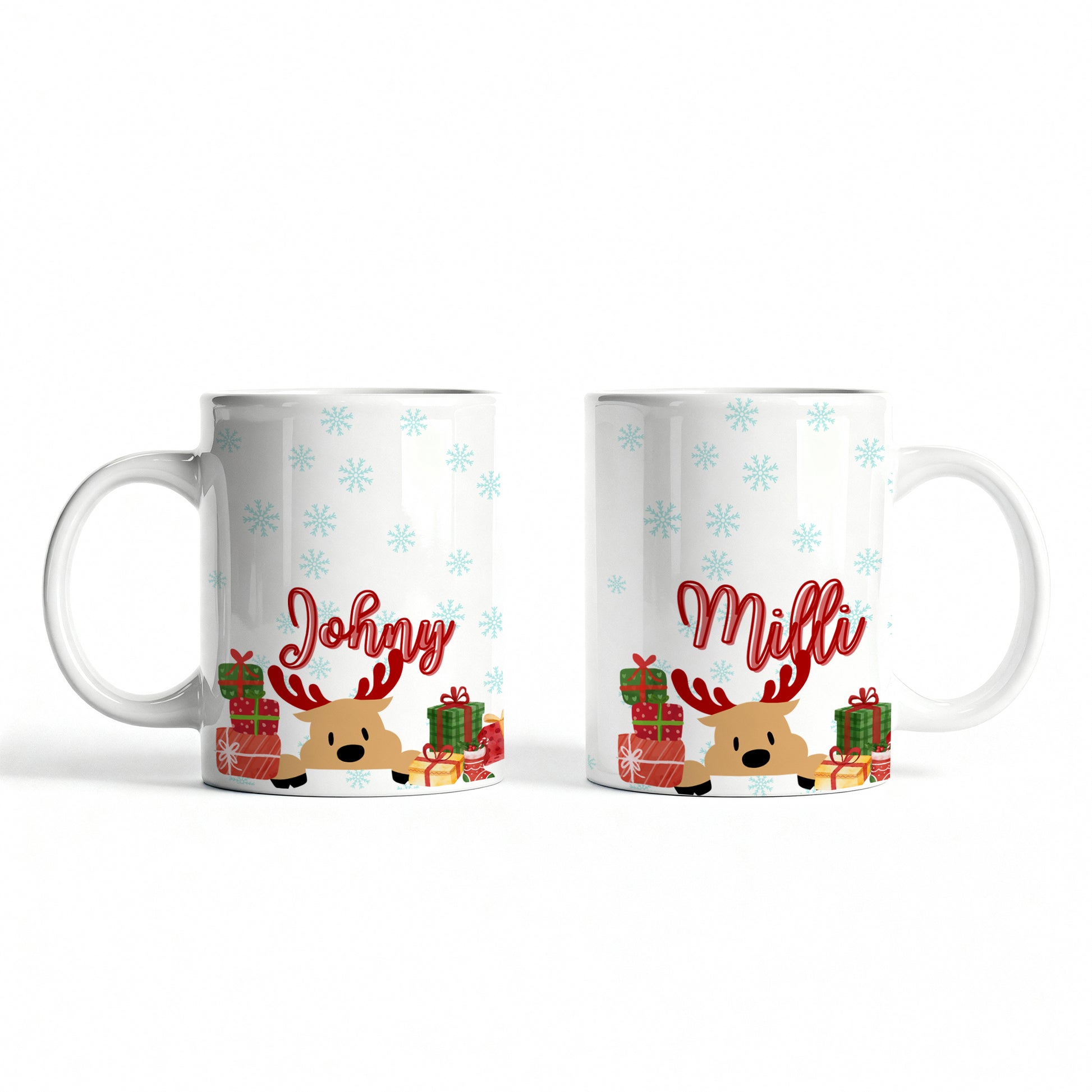 Set of 2 Christmas custom mugs