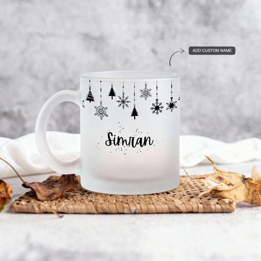Personalized frosty christmas mug with custom name