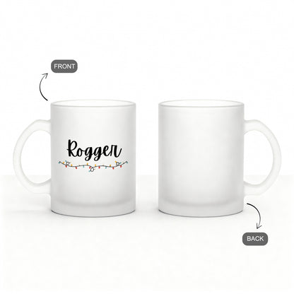 front and back of Frosty Christmas mug