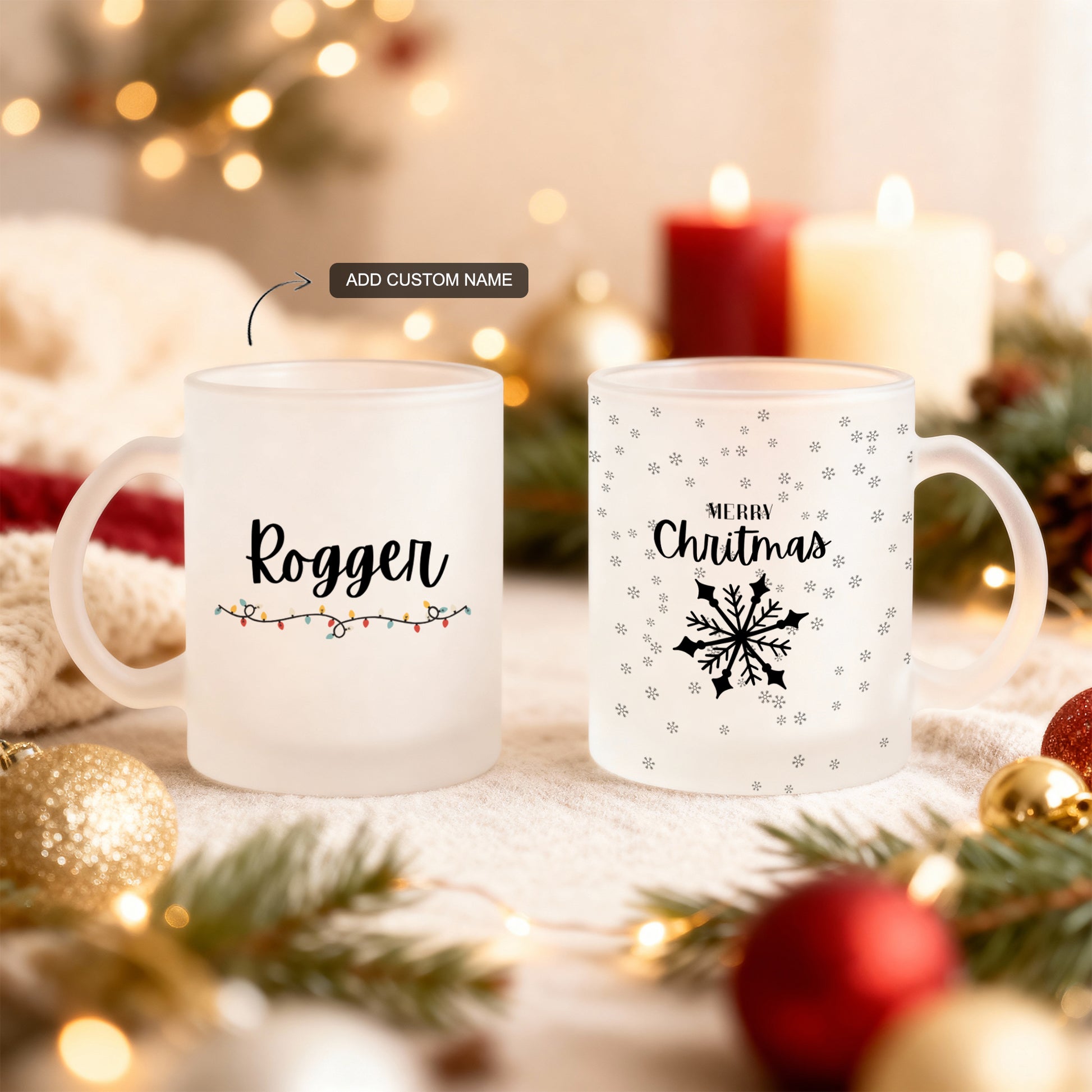 Winter Glow Mug with custom name