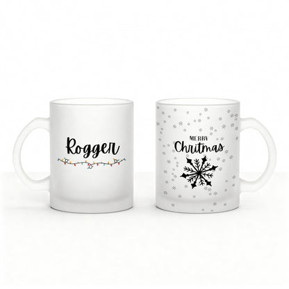 Personalized Christmas mug set of two.