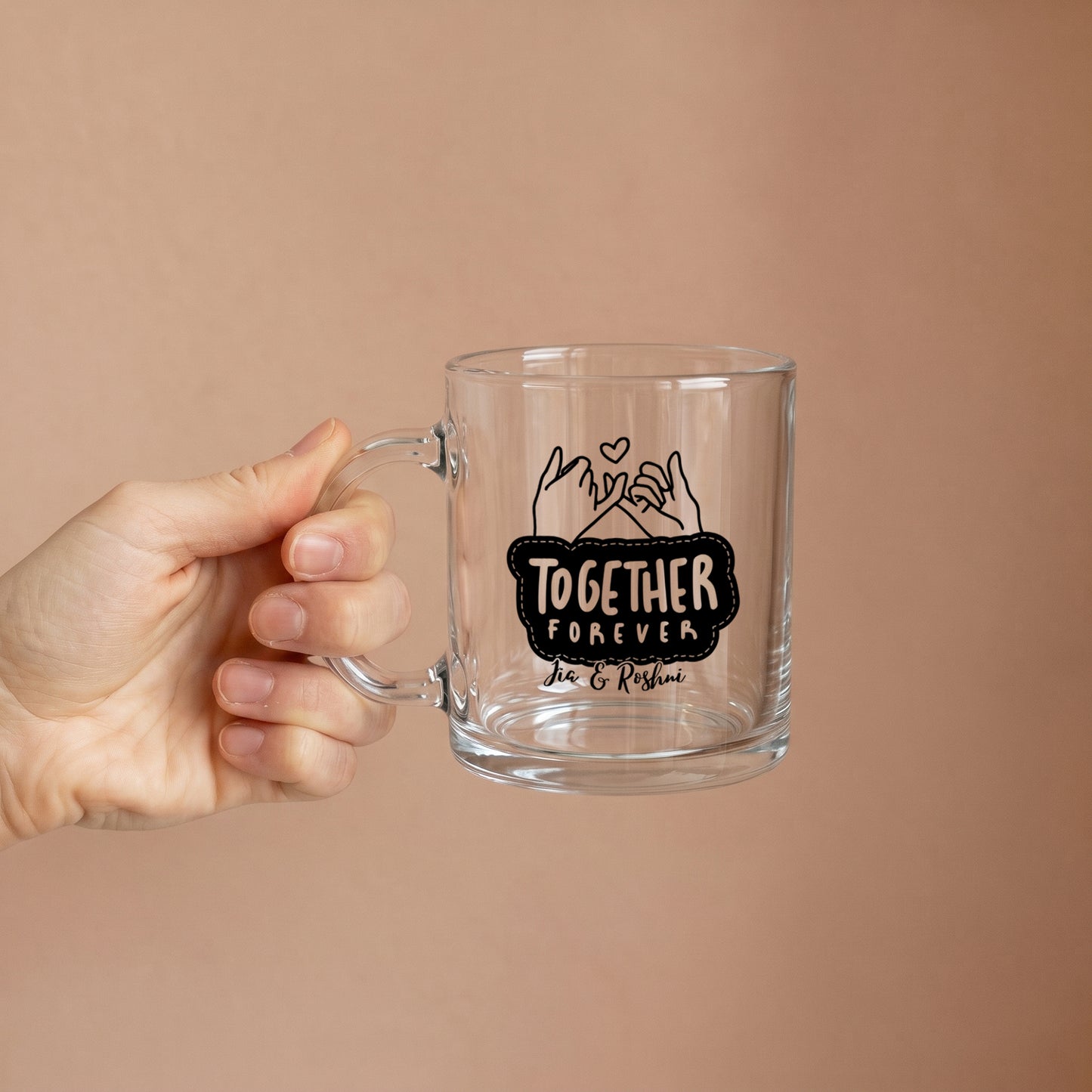 Together Forever - Custom Clear Glass Mug
