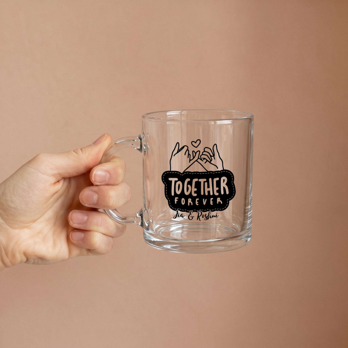 Together Forever - Custom Clear Glass Mug