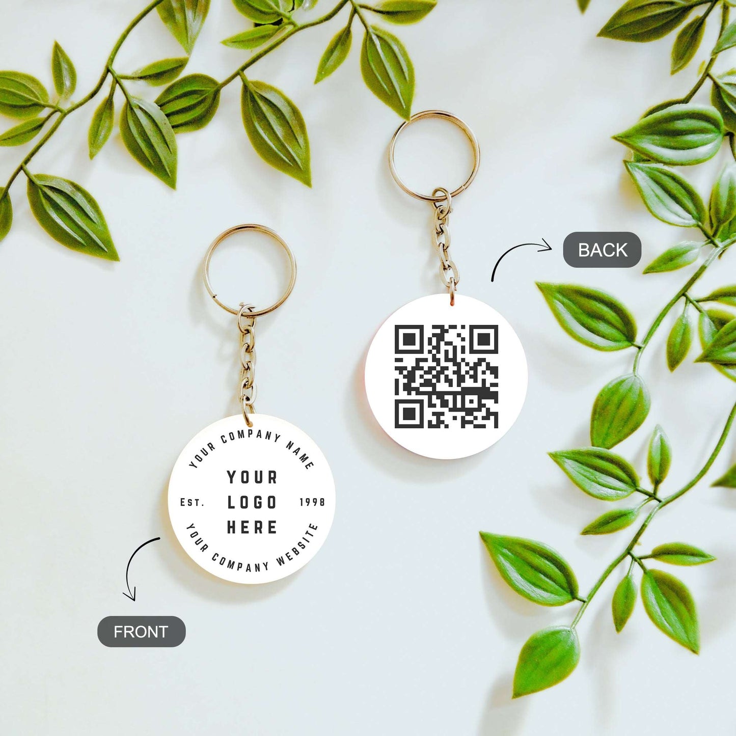Scan & Connect – Custom QR Double Sided Keychain