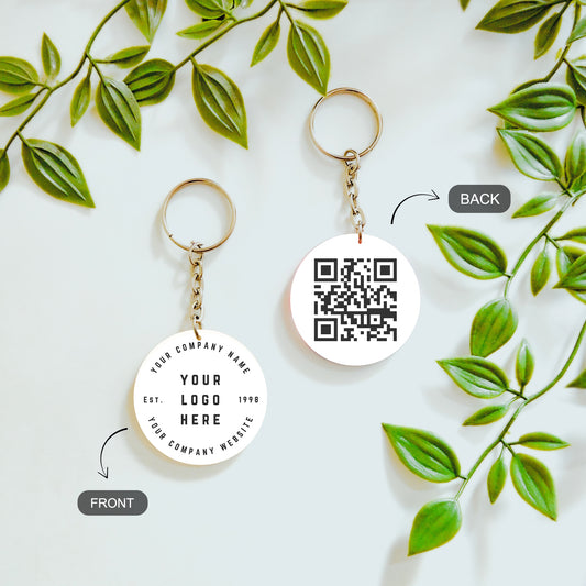 Scan & Connect – Custom QR Double Sided Keychain