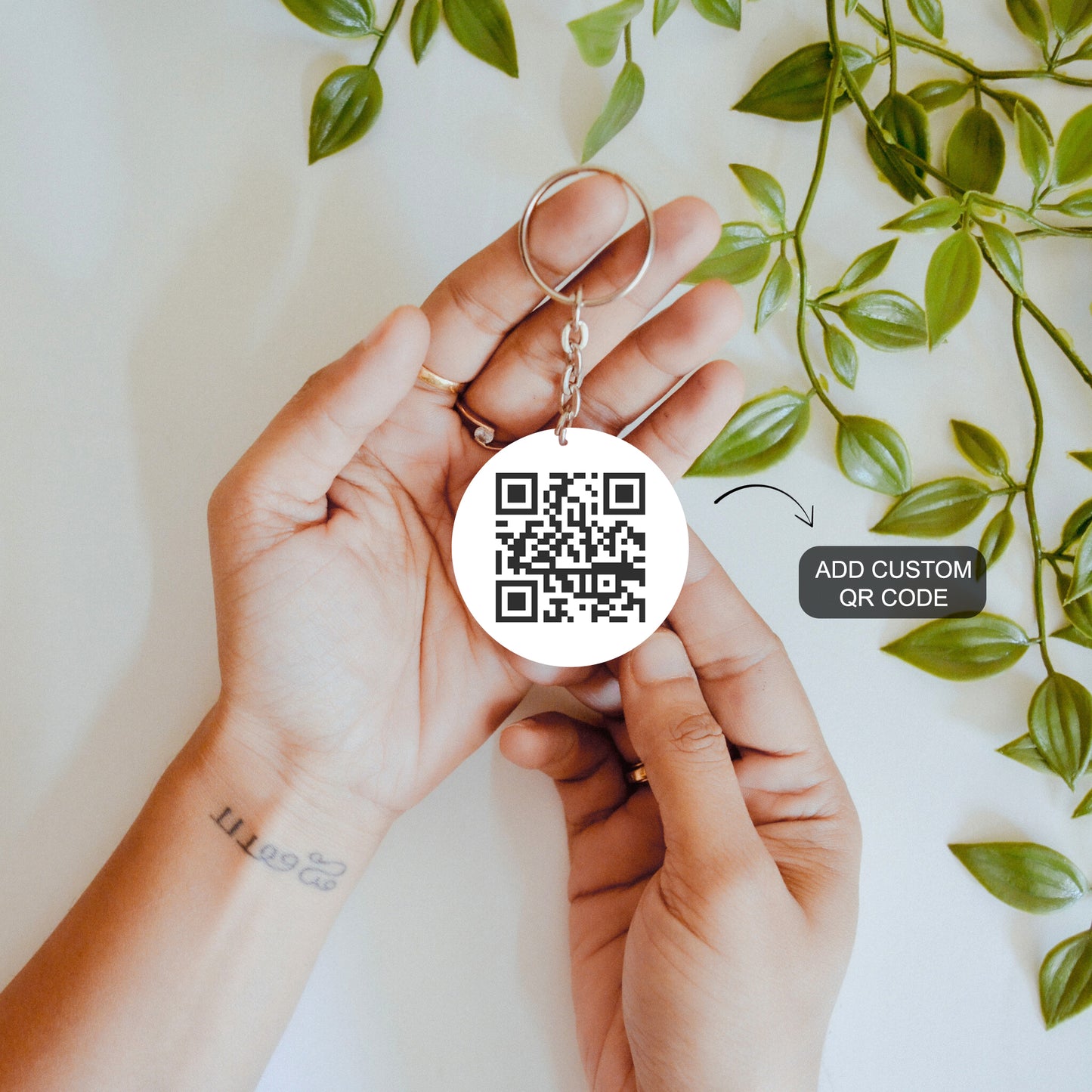 Scan & Connect – Custom QR Double Sided Keychain