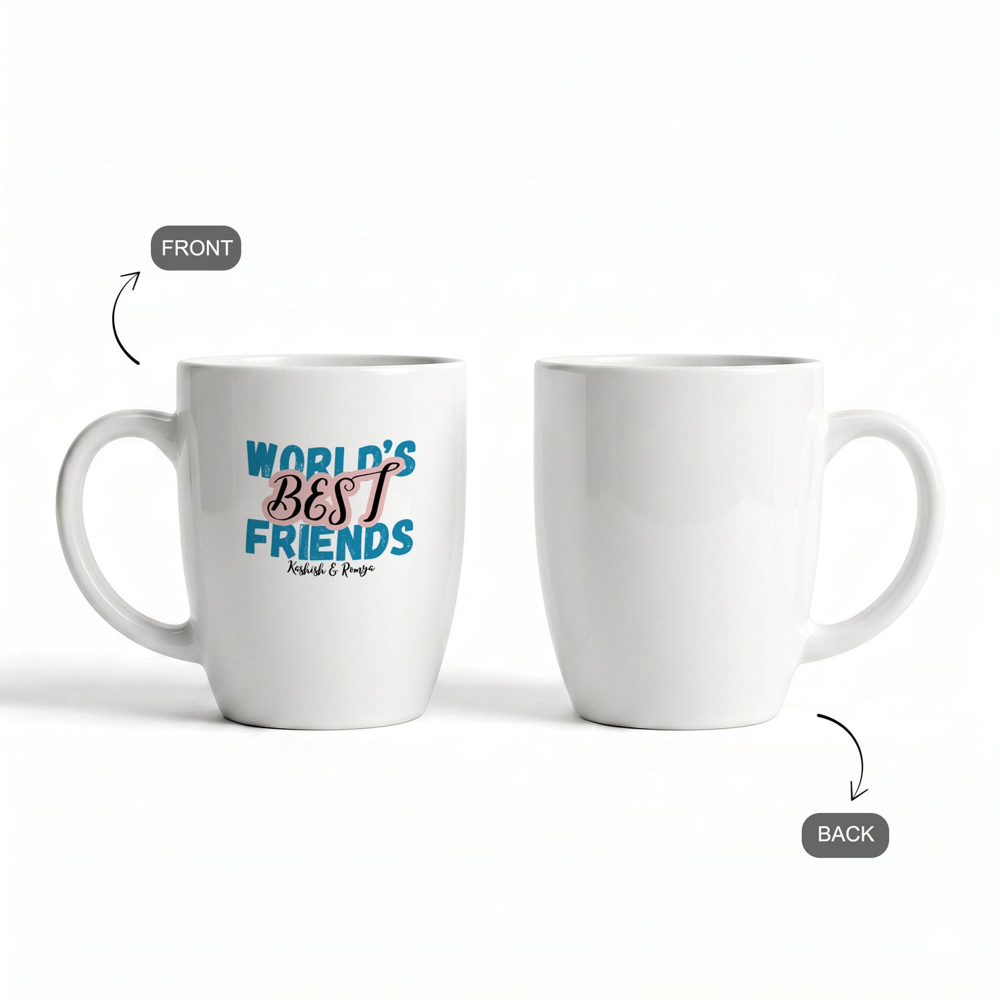 World's Best Friends - Custom Coral Mug