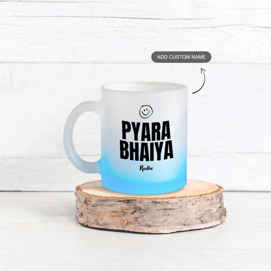 Pyara Bhaiya – Custom Blue Frosty Mug