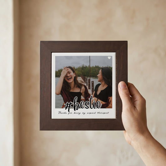 #Bestie - Custom Framed Ceramic Tile
