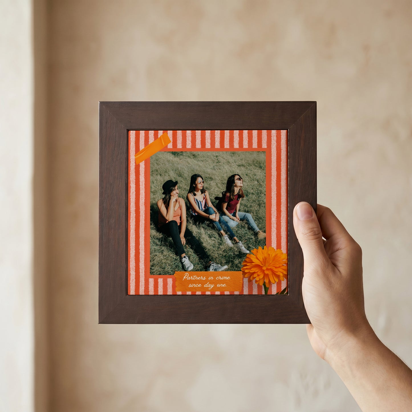Partners in Crime - Custom Framed Ceramic Tile