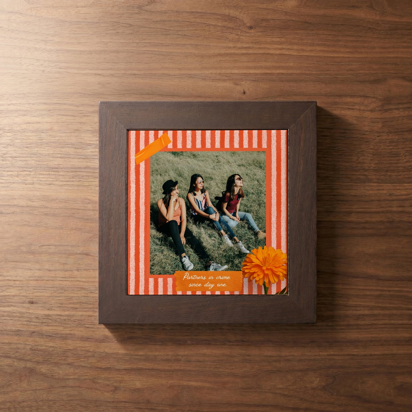 Partners in Crime - Custom Framed Ceramic Tile