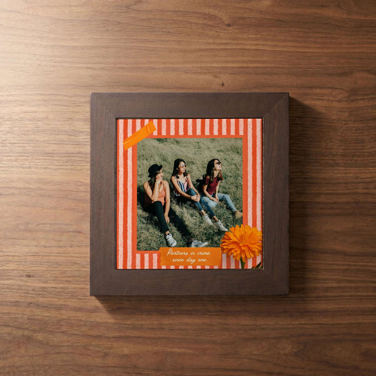Partners in Crime - Custom Framed Ceramic Tile