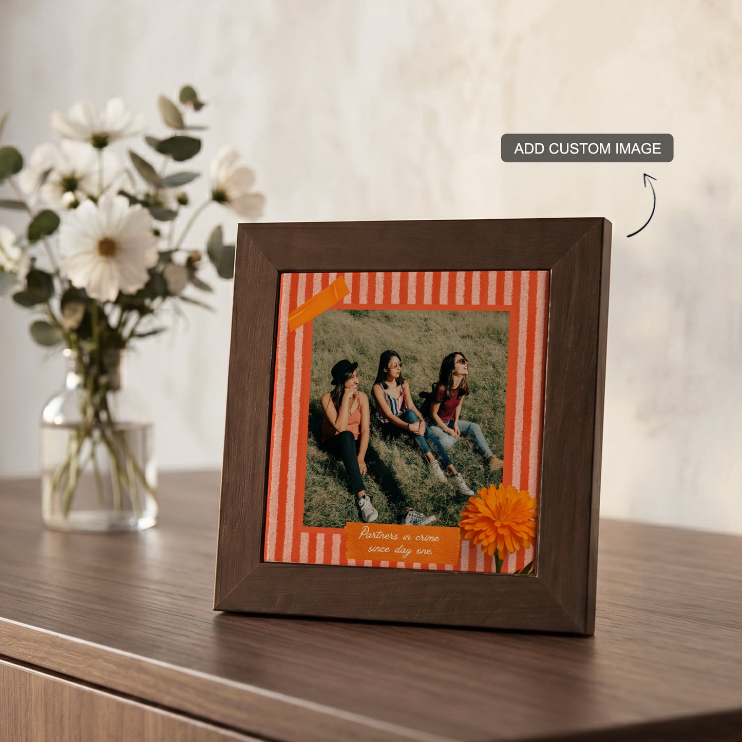 Partners in Crime - Custom Framed Ceramic Tile