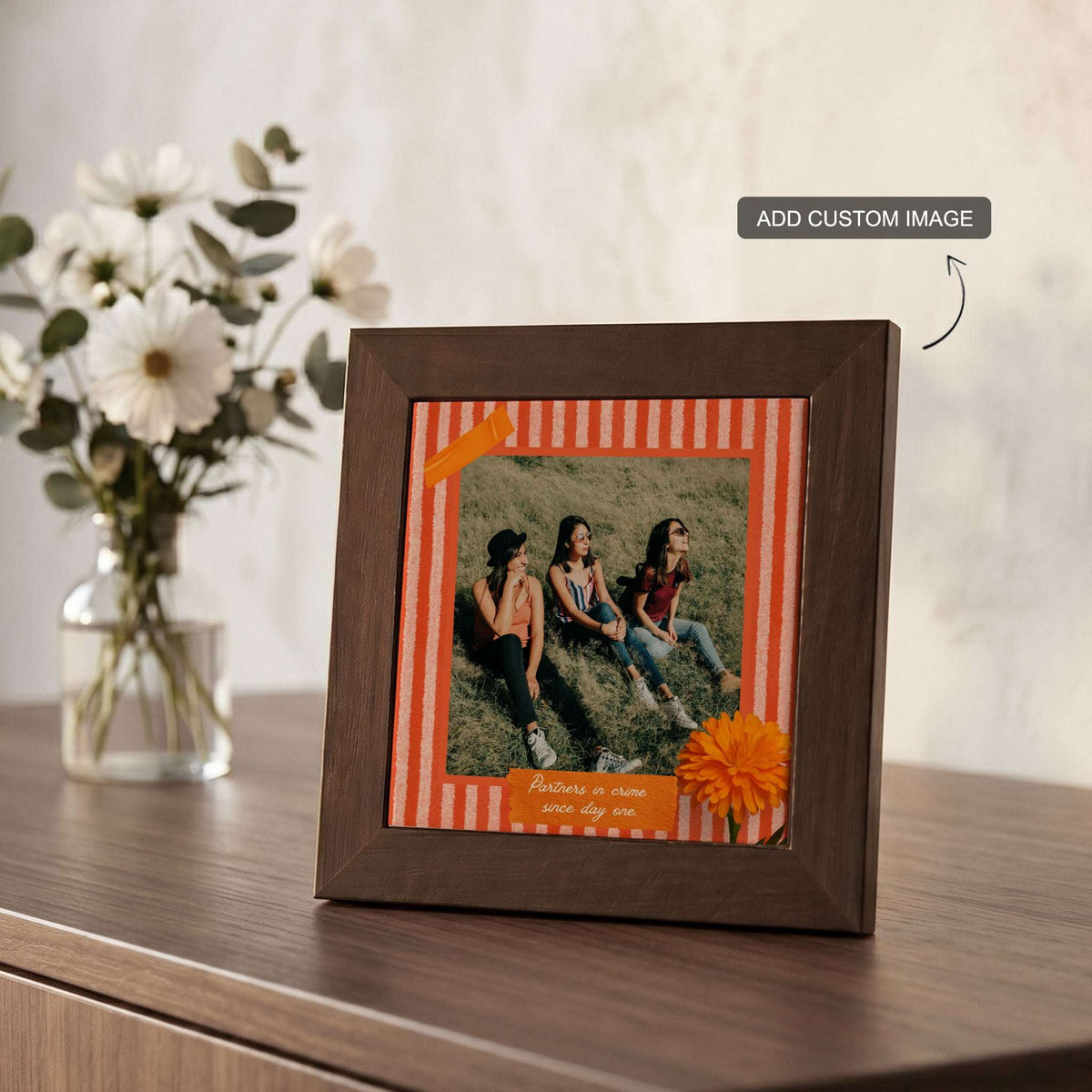 Partners in Crime - Custom Framed Ceramic Tile