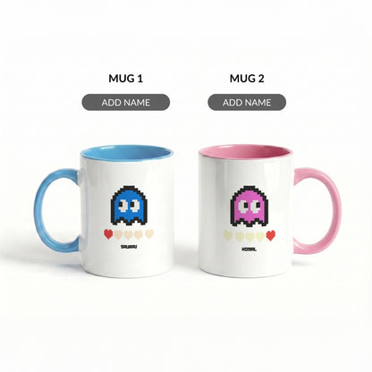 Retro Gaming Friendship - Custom Accent Mug (Set of 2)