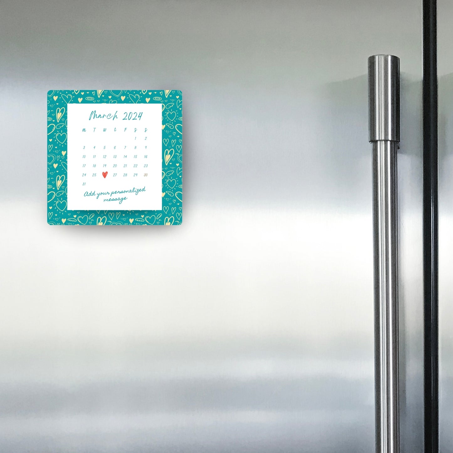 Love on the Calendar - Custom Fridge Magnet
