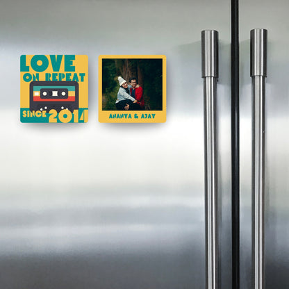 Love on Repeat - Custom Fridge Magnet Bundle (Set of 2)