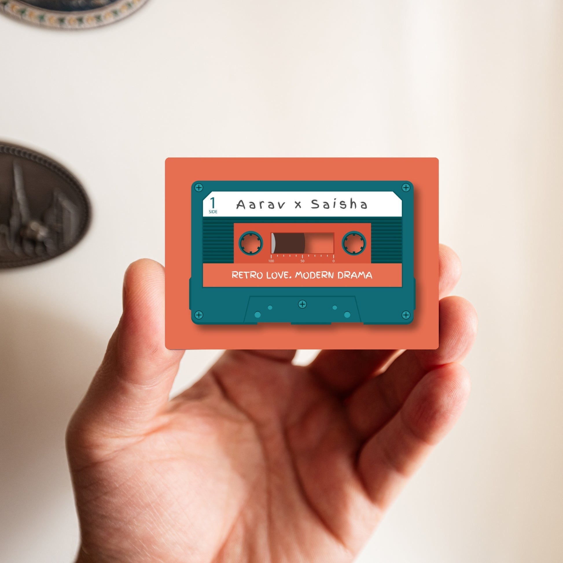 Handheld Love Is You custom photo magnet.