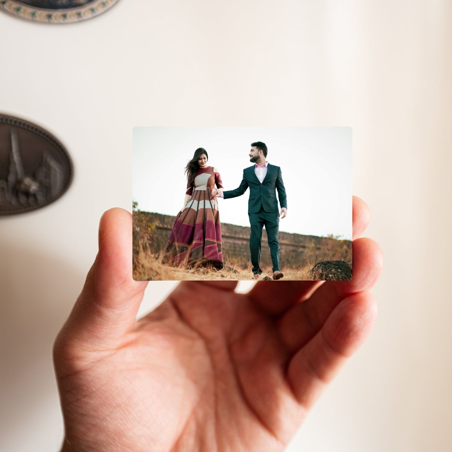 Custom photo fridge magnet – handheld keepsake for special memories