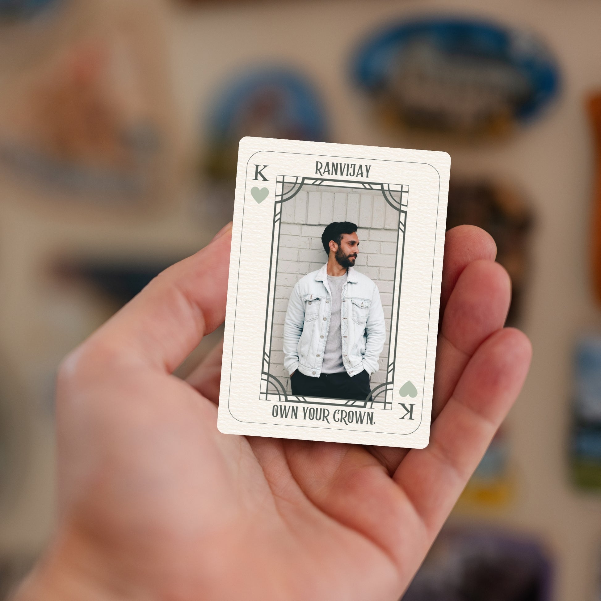Handheld King Energy personalized photo magnet.