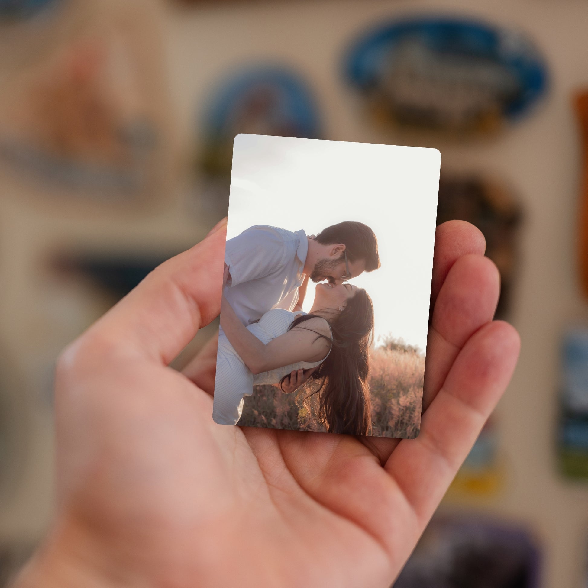 Custom photo fridge magnet – handheld keepsake for special memories