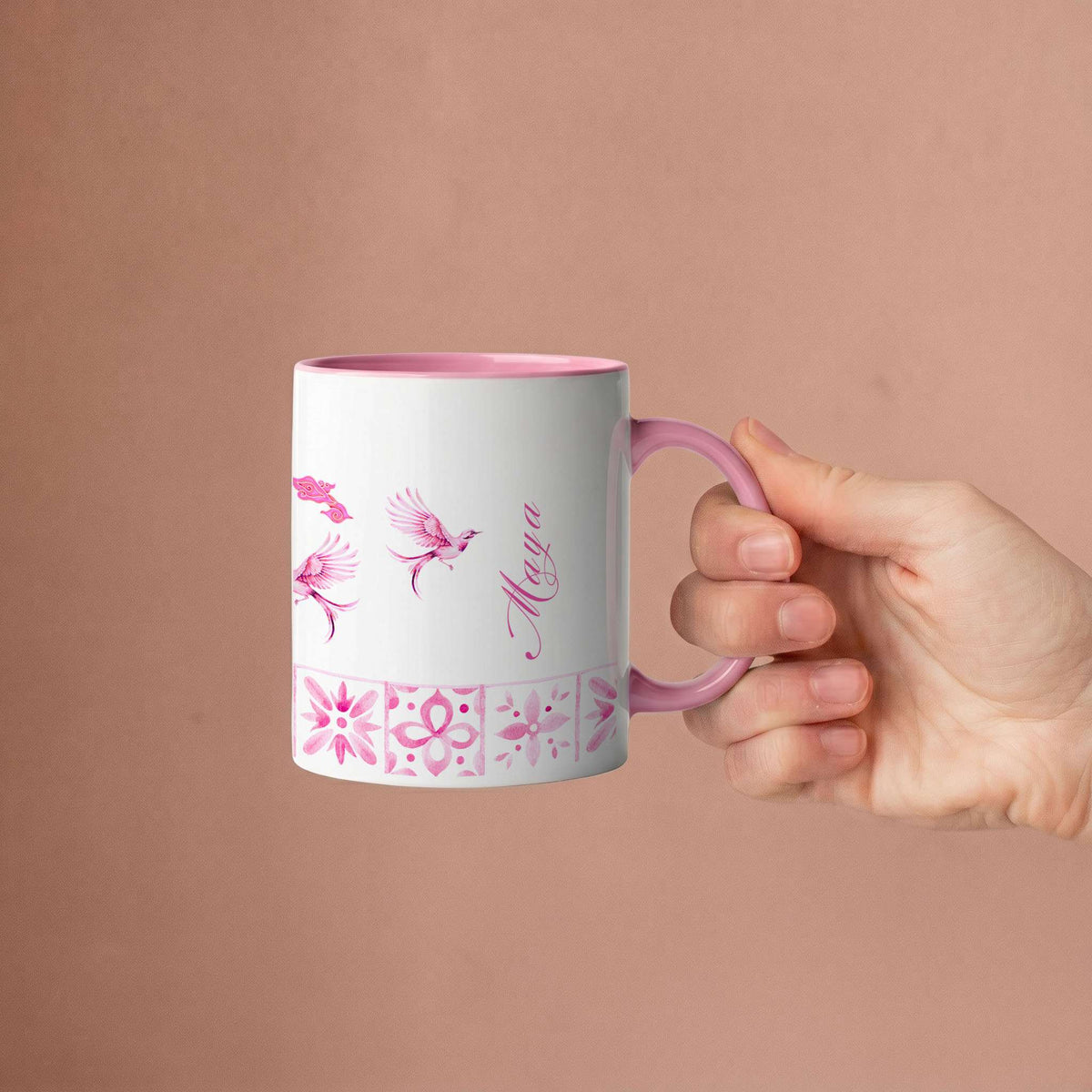 Two Names, One Story - Custom Accent Mug (Set of 2)