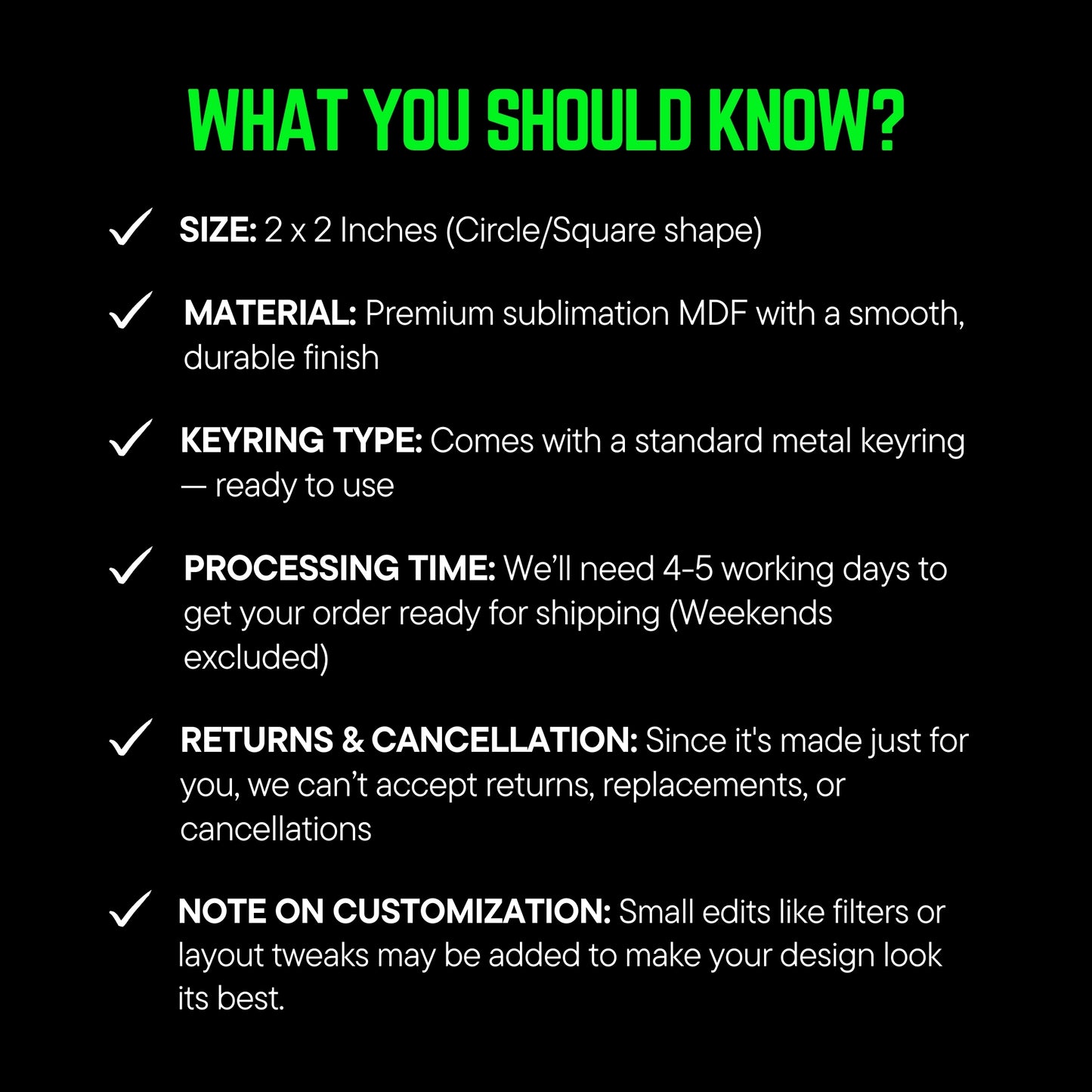 Custom Double Sided Keychain