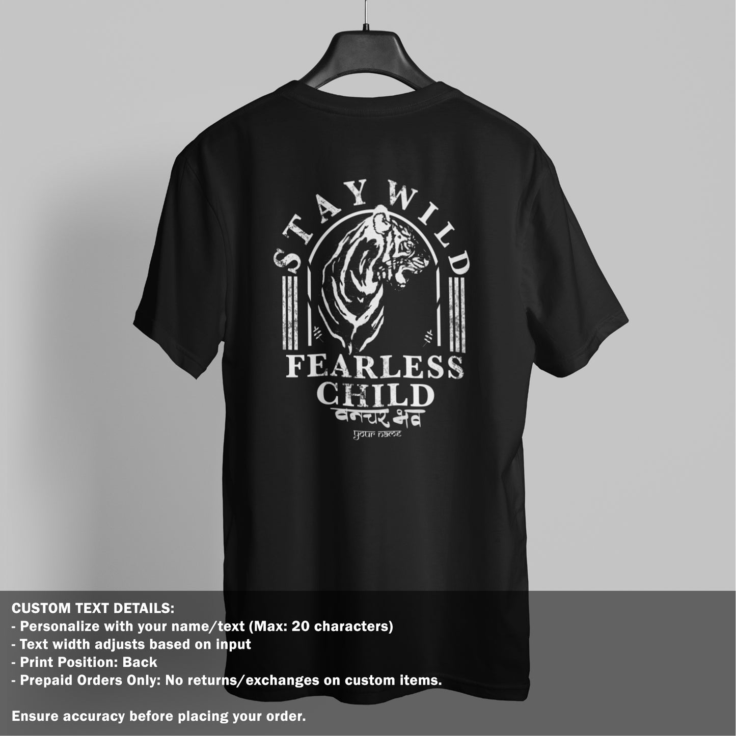 Fearless Child - Back Print Oversized T Shirt