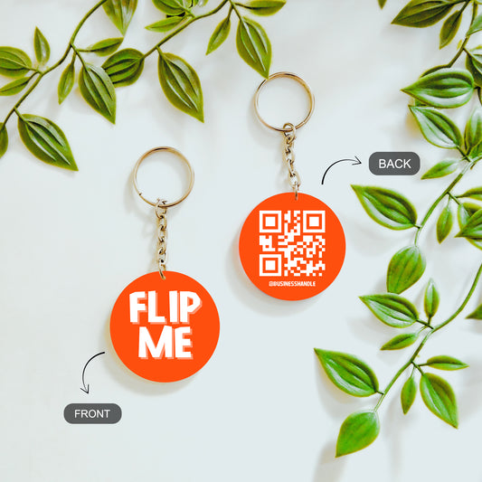 Flip Me – Custom QR Double Sided Keychain
