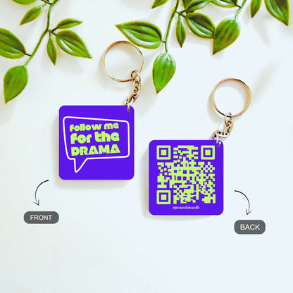 Follow Me – Custom QR Double Sided Keychain
