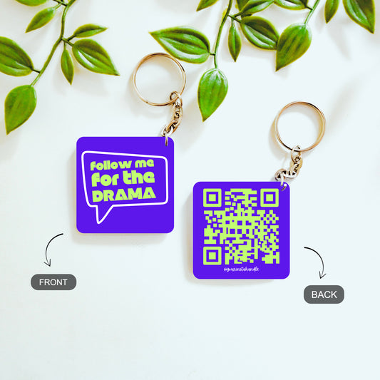 Follow Me – Custom QR Double Sided Keychain