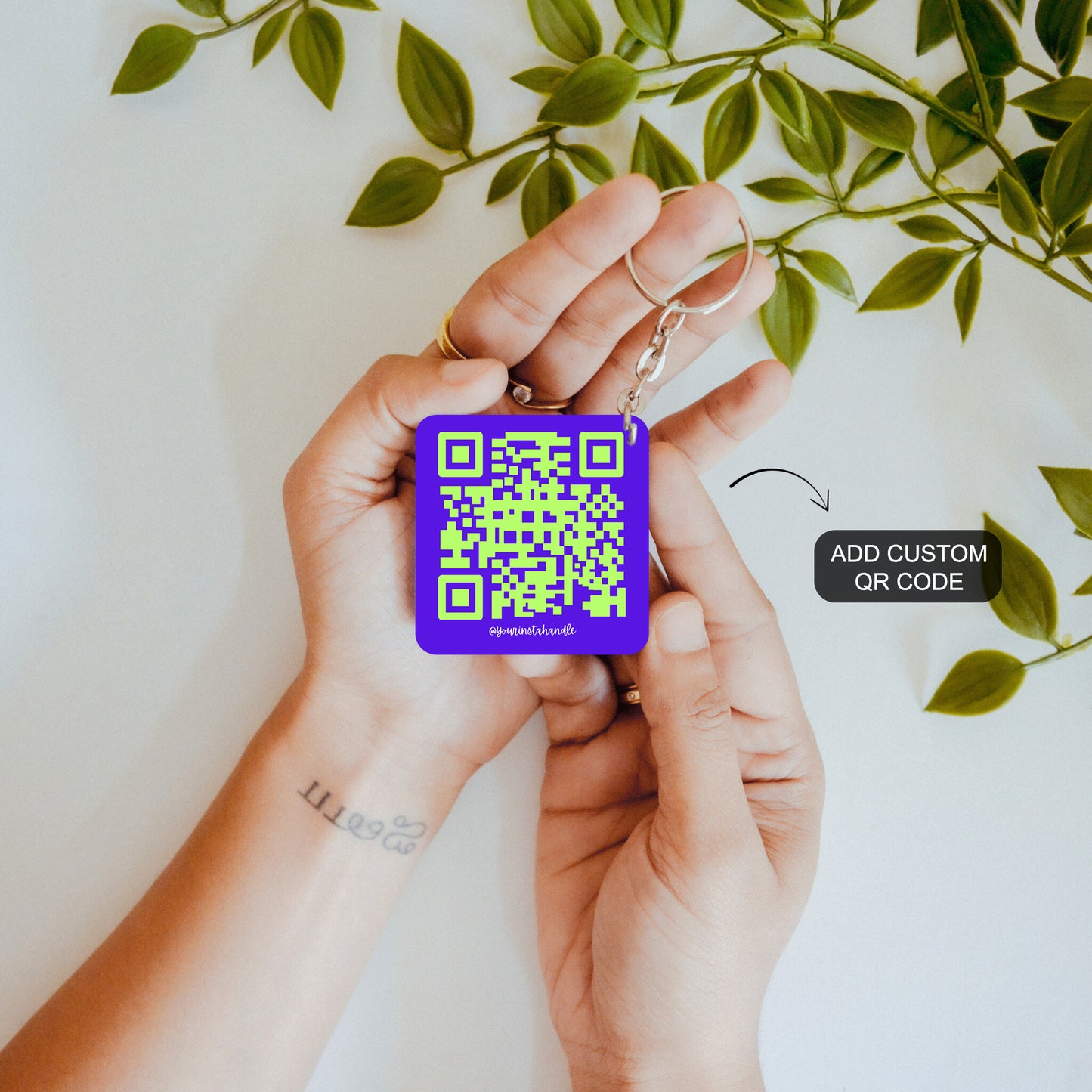 Follow Me – Custom QR Double Sided Keychain