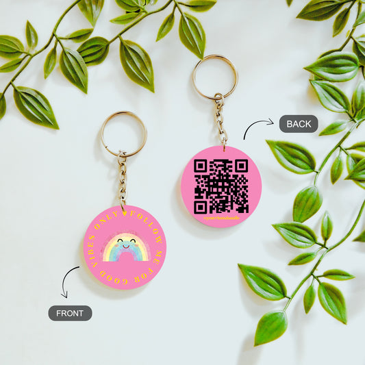 Good Vibes – Custom QR Double Sided Keychain