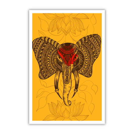 Gajraj Mandala Art Print