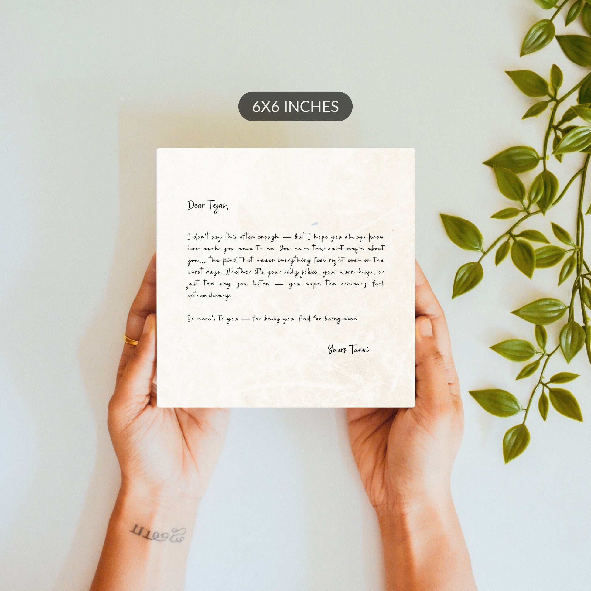 Love Letter - Custom Ceramic Tile