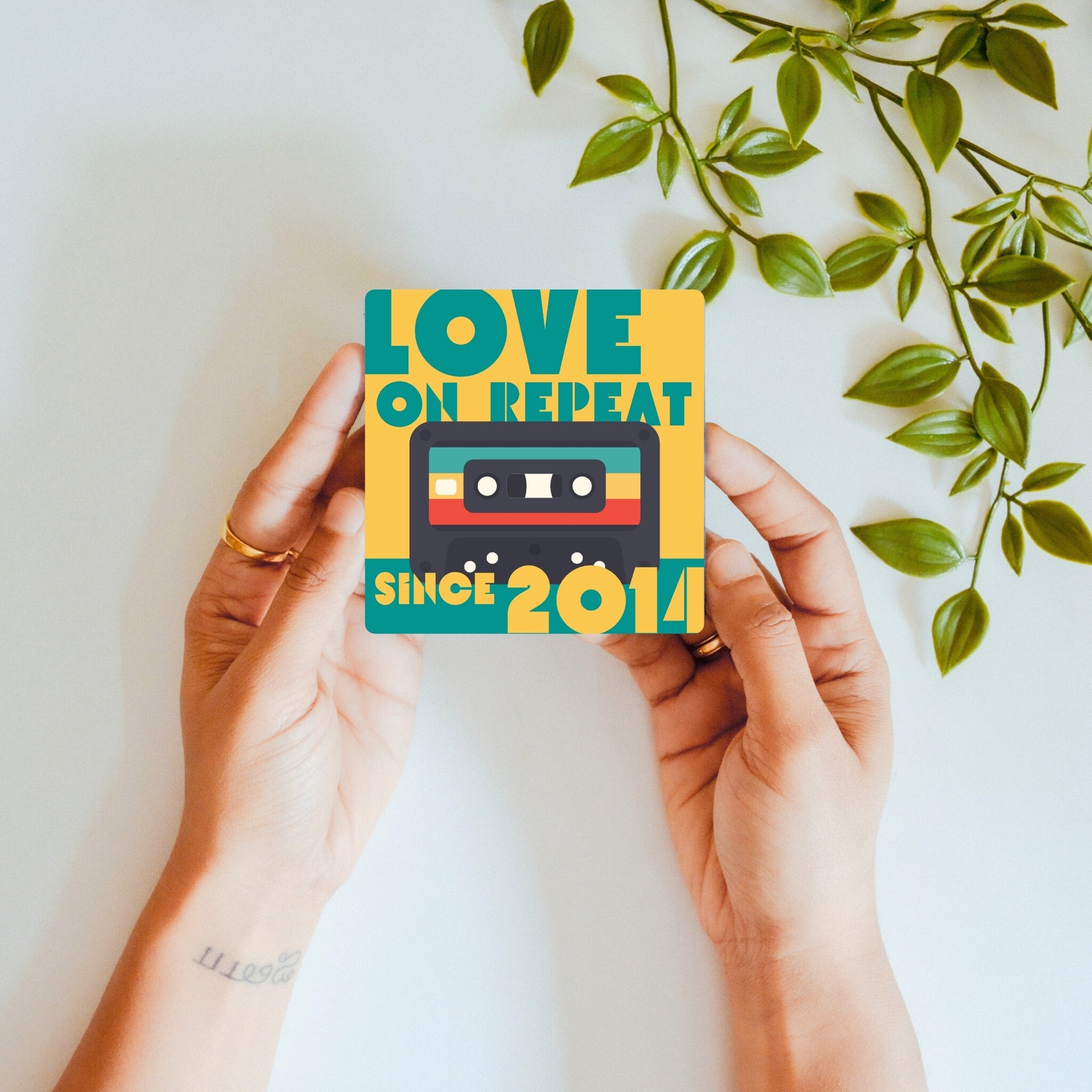 Love on Repeat - Custom Fridge Magnet