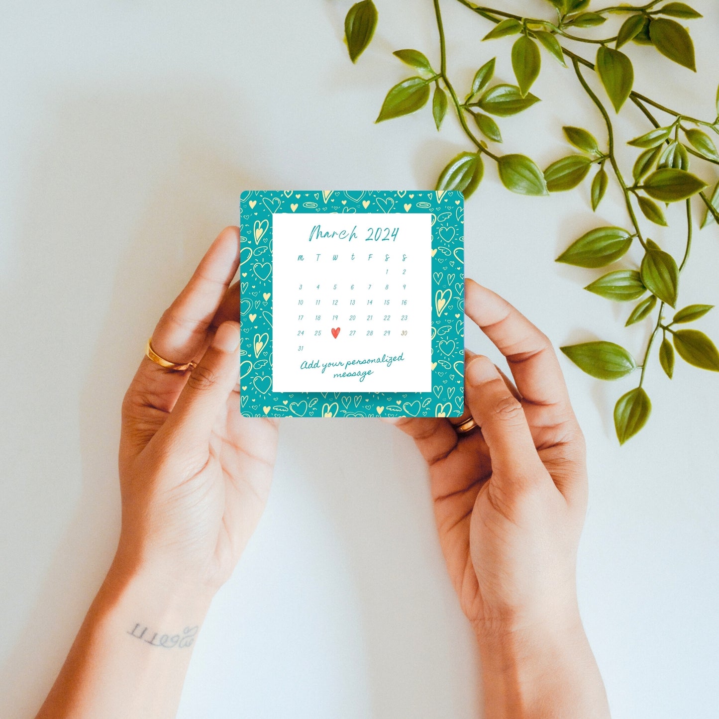 Love on the Calendar - Custom Fridge Magnet
