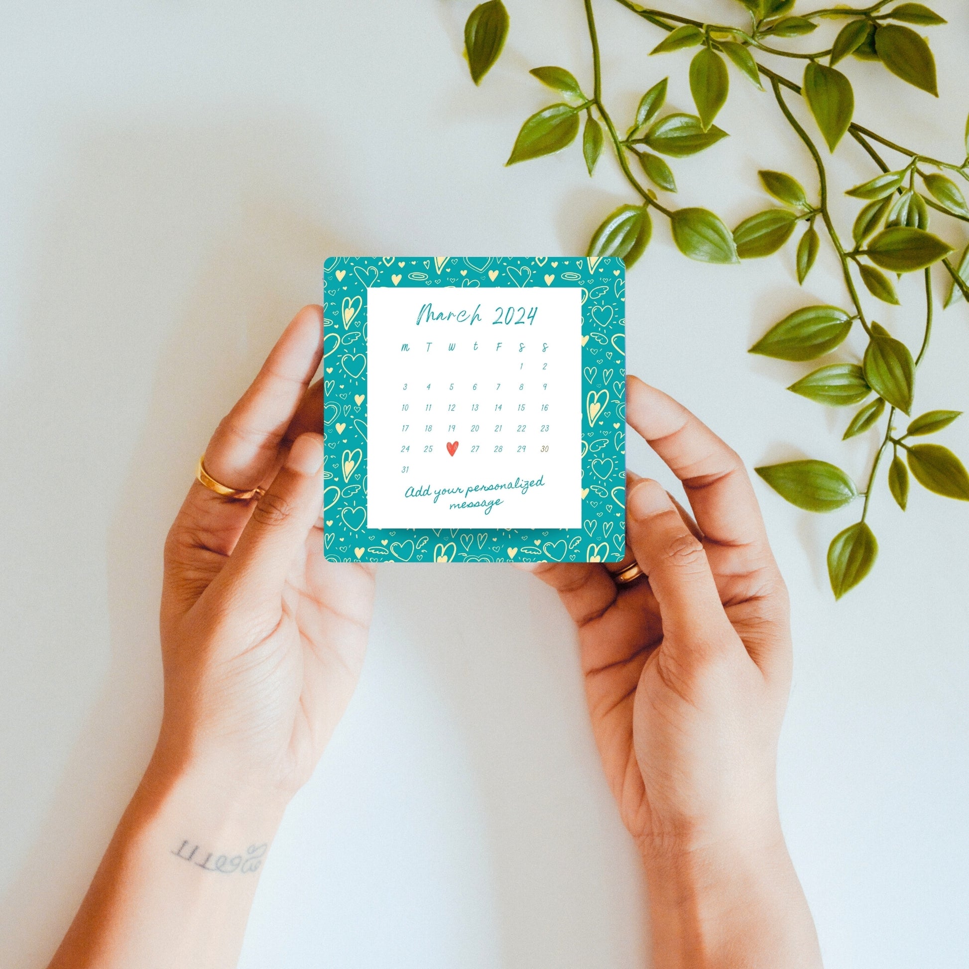Love on the Calendar - Custom Fridge Magnet