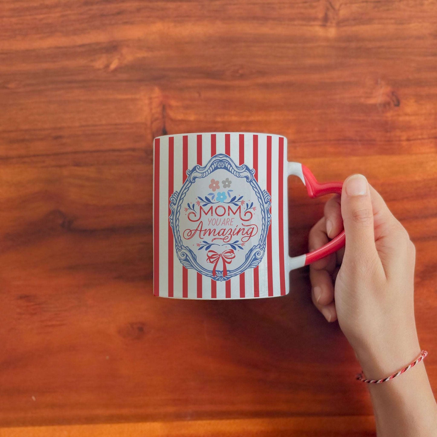 Mom, You Are Amazing - Custom Heart Handle Mug