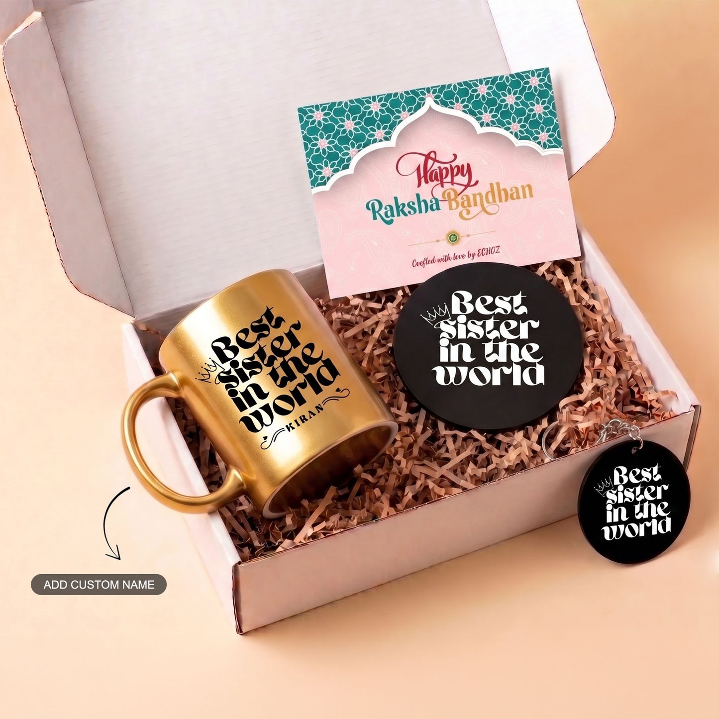 Best Sister in the World - Custom Rakhi Hamper