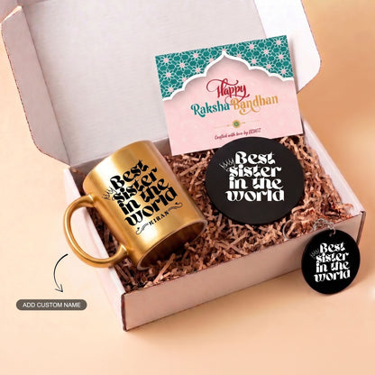 Best Sister in the World - Custom Rakhi Hamper