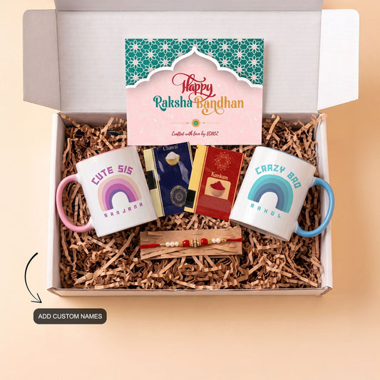 Crazy Bro Cute Sis - Custom Rakhi Hamper