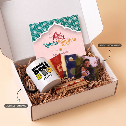 World's Best Bro - Custom Rakhi Hamper