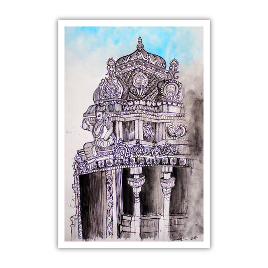 Indian Heritage Temple Art Print