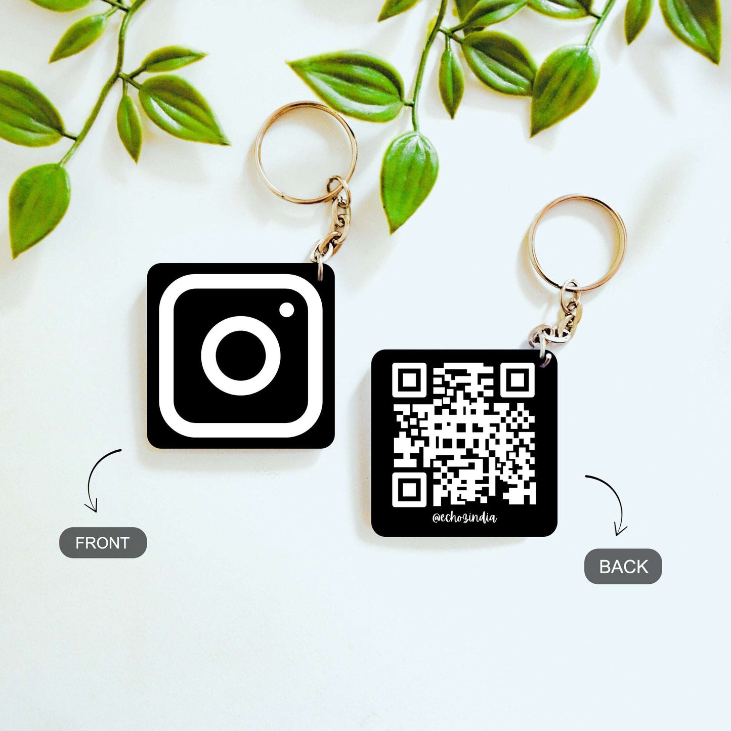 Instagram Promo – Custom QR Double Sided Keychain