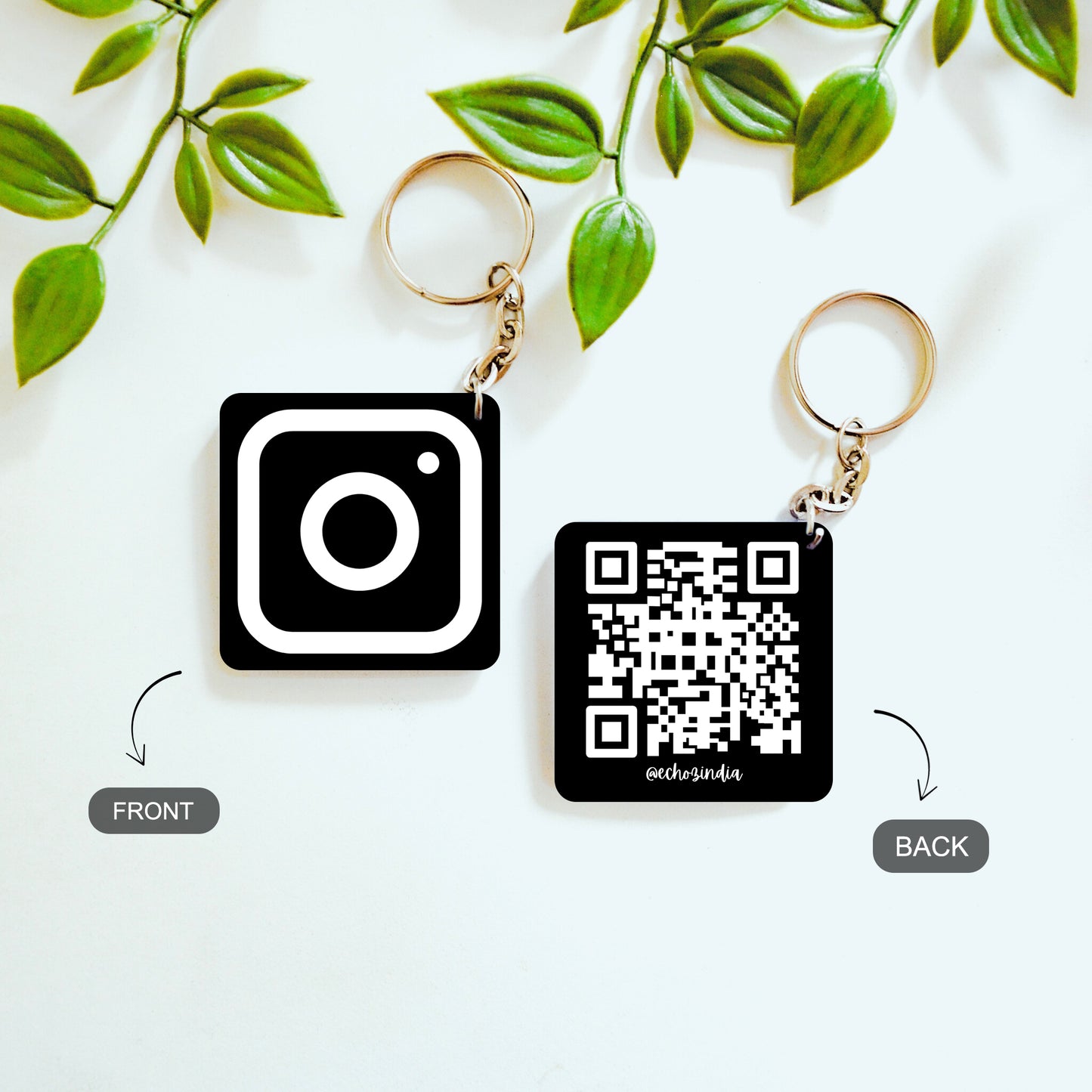 Instagram Promo – Custom QR Double Sided Keychain