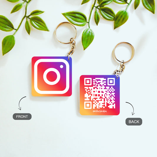 Instagram Promo – Custom QR Double Sided Keychain