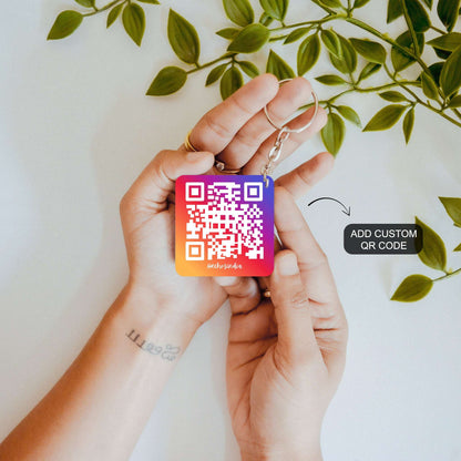 Instagram Promo – Custom QR Double Sided Keychain