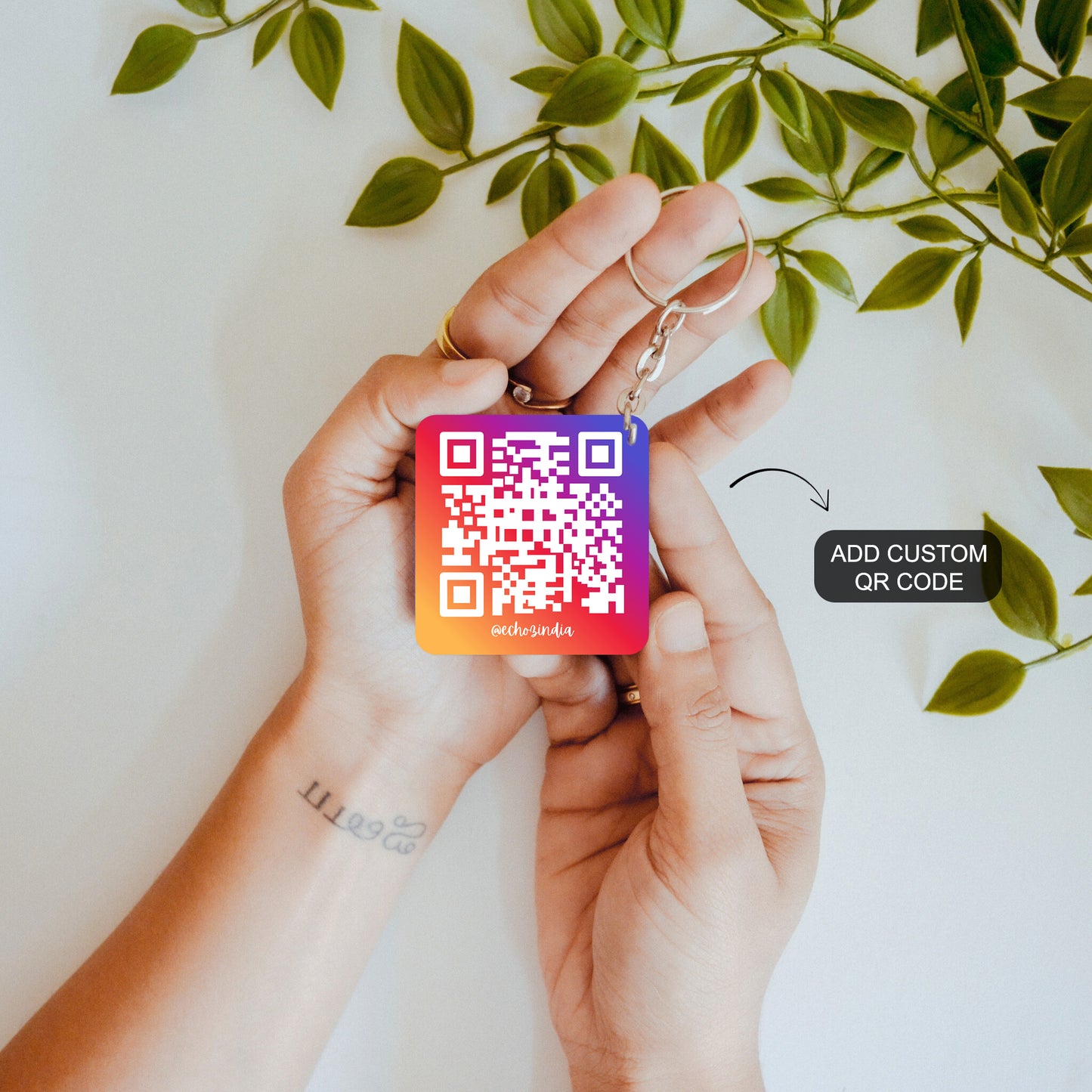 Instagram Promo – Custom QR Double Sided Keychain